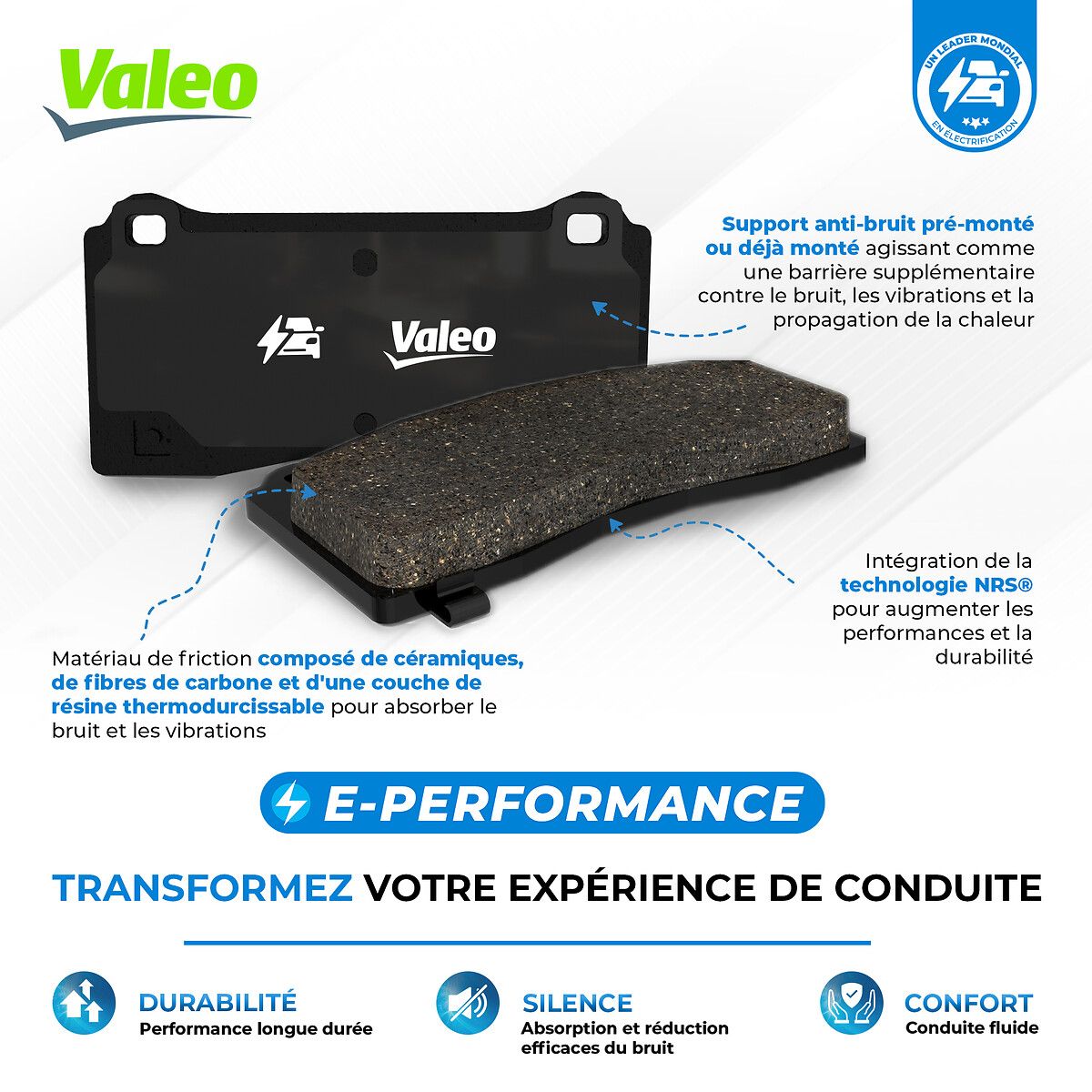 Jogo de 4 pastilhas de travão VALEO ref. 610350